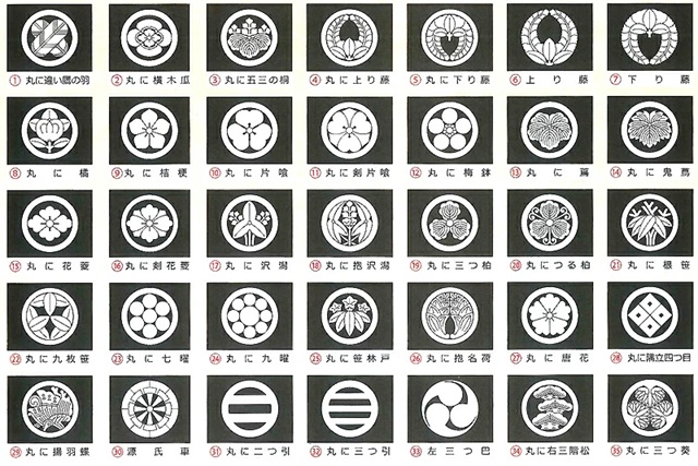 Kamon Stickers 6pcs /set , For gentlemen Kimono, for Black Kimono (1) (image for) Kamon Stickers 6pcs /set , For gentlemen Kimono, for Black Kimono (1)