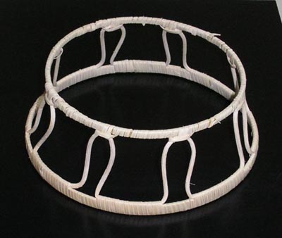 Atamadai Head Placer inside of Kasa (Rush Hat) Mount type ring (image for) Atamadai Head Placer inside of Kasa (Rush Hat) Mount type ring