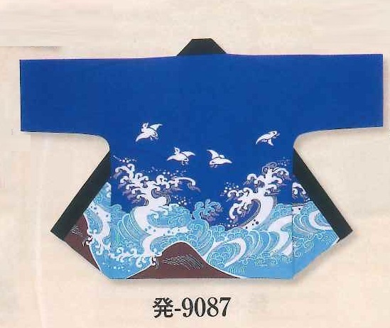 Silk Printed Hanten Tenjiku Light Cotton | UmiChidori, Waves and Chidori birds (image for) Silk Printed Hanten Tenjiku Light Cotton | UmiChidori, Waves and Chidori birds
