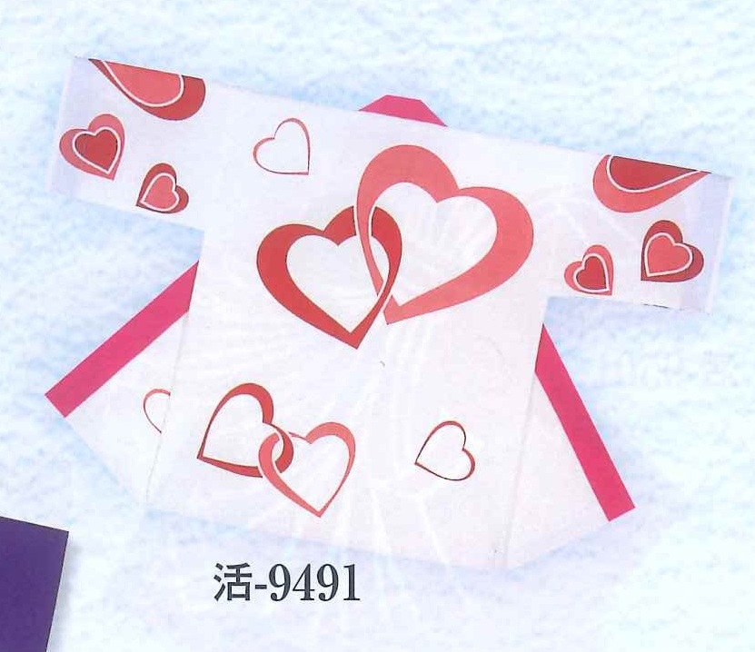 Hanten / Happi Silk screen printed "Heart to Heart" (image for) Hanten / Happi Silk screen printed "Heart to Heart"